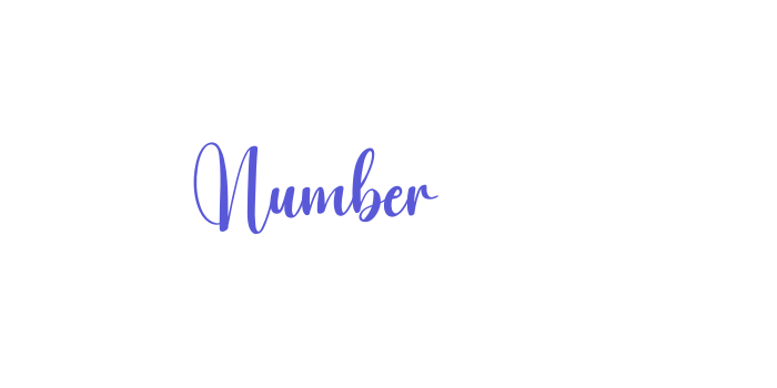 Number Font Download