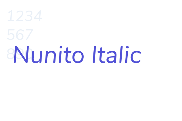 Nunito Italic
