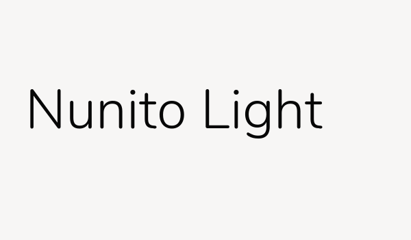 Nunito Light Font