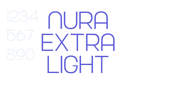 Nura Extra Light font free