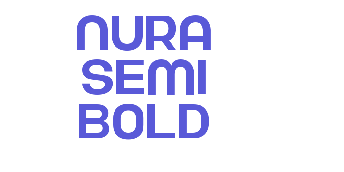 Nura Semi Bold Font