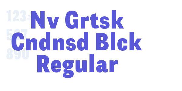 Nv Grtsk Cndnsd Blck Regular font