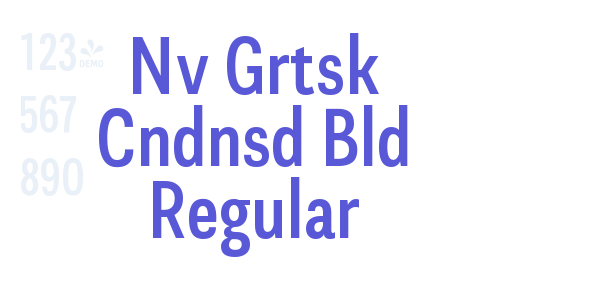 Nv Grtsk Cndnsd Bld Regular font