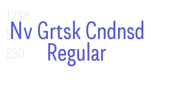 Nv Grtsk Cndnsd Regular font