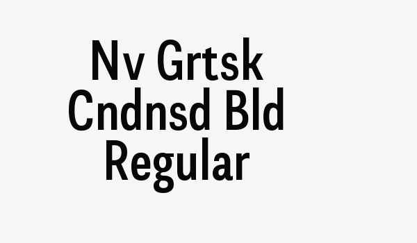 Nv Grtsk Cndnsd Bld Regular Font