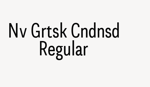 Nv Grtsk Cndnsd Regular Font