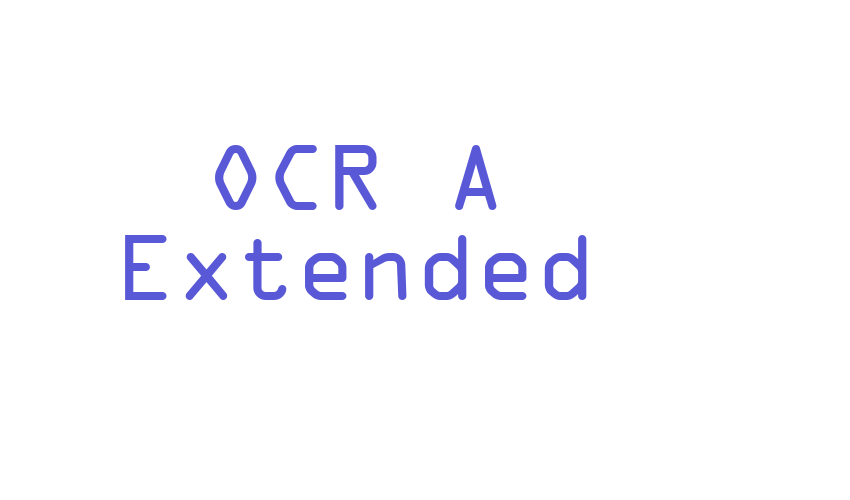 OCR A Extended Font Download