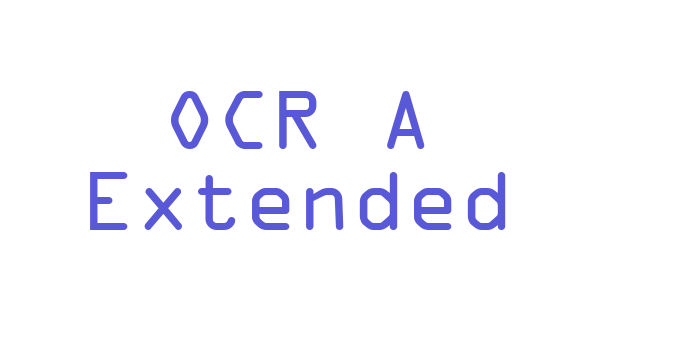 OCR A Extended Font Download