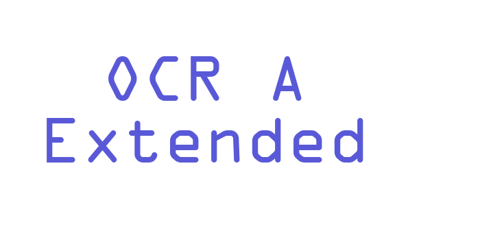 OCR A Extended Font