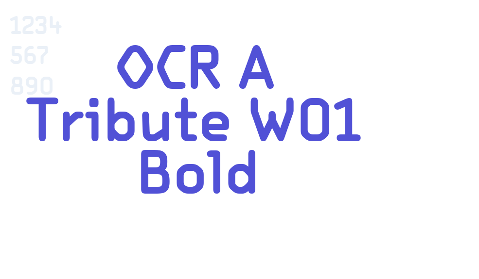 OCR A Tribute W01 Bold-font-download