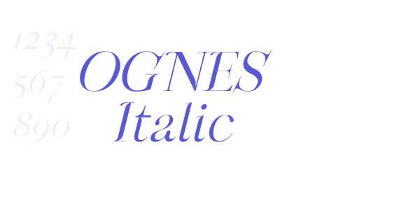 OGNES Italic font free