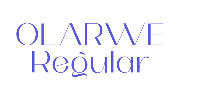 OLARWE Regular Font