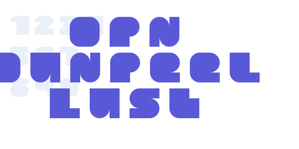 OPN DunPeel Lust font free