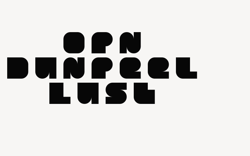 OPN DunPeel Lust Font