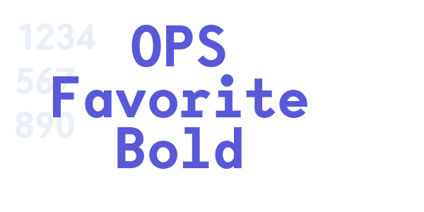 OPS Favorite Bold font free