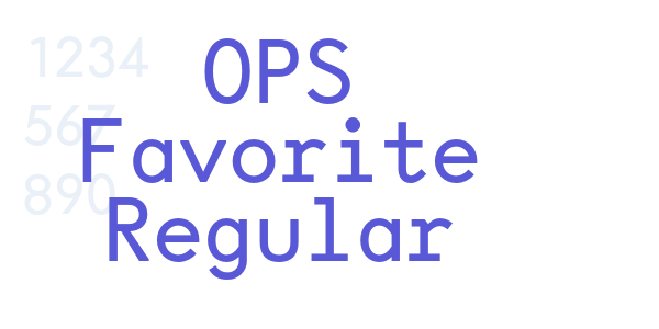 OPS Favorite Regular font free