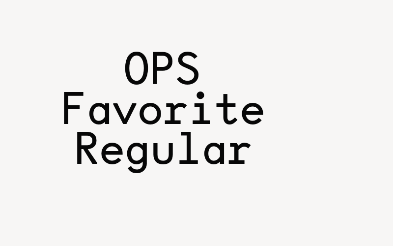 OPS Favorite Regular Font