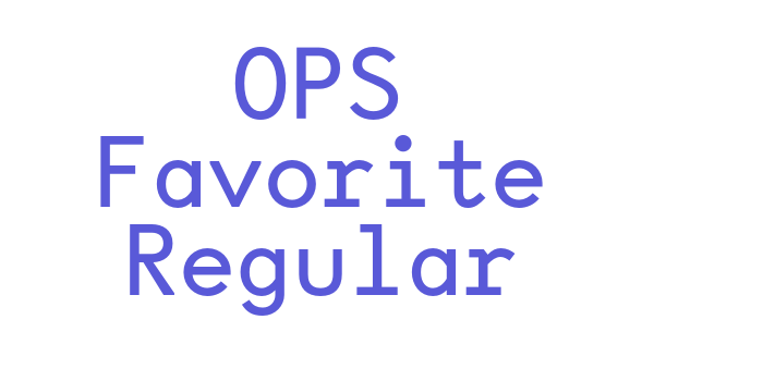 OPS Favorite Regular Font Download