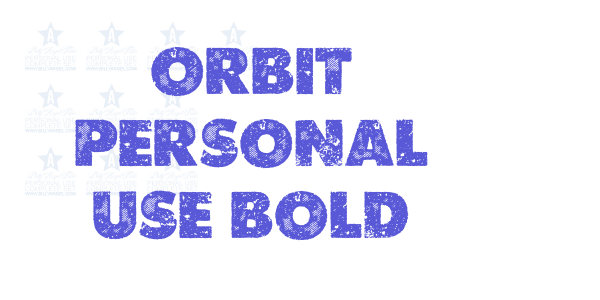 ORBIT PERSONAL USE Bold font free