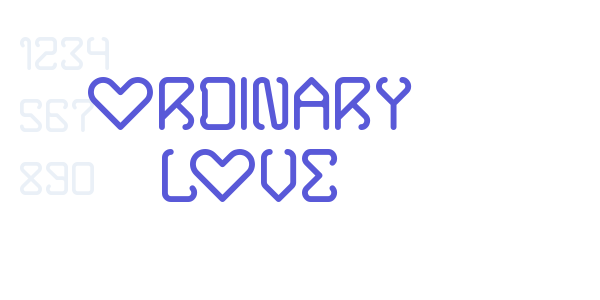 ORDINARY LOVE font free