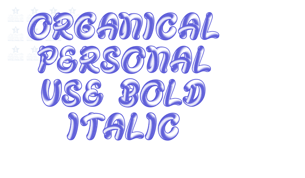 ORGANICAL PERSONAL USE Bold Italic-font-download