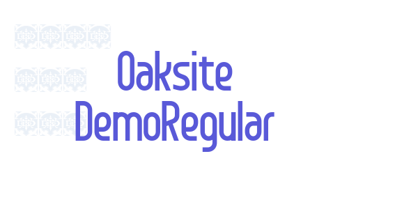 Oaksite DemoRegular font free