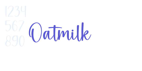 Oatmilk font