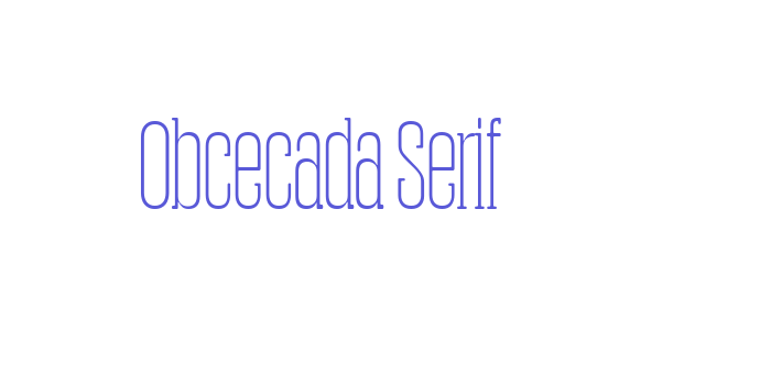 Obcecada Serif Font Download