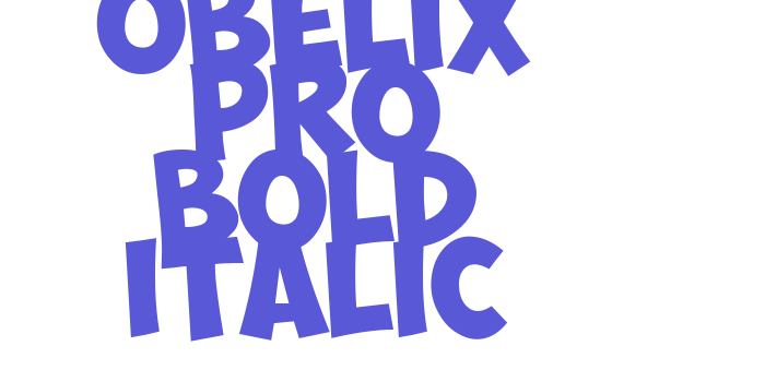 Obelix Pro Bold Italic Font Download