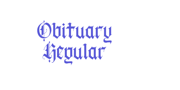 Obituary Regular Font Download