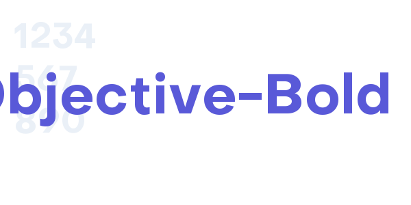 Objective-Bold font