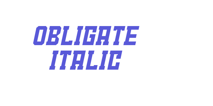 Obligate Italic Font Download