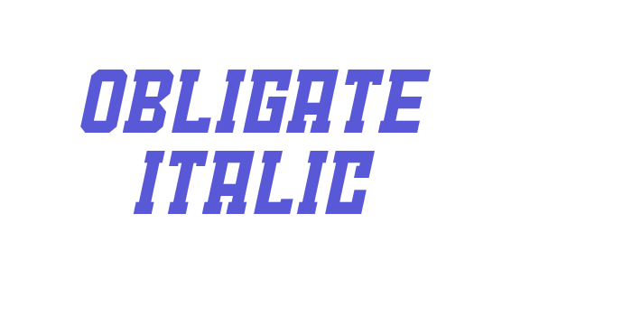 Obligate Italic Font