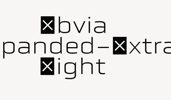 Obvia Expanded-Extra Light Font