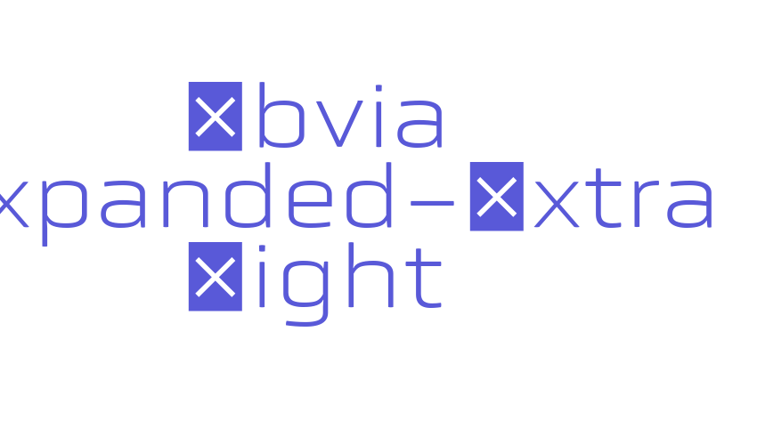 Obvia Expanded-Extra Light Font