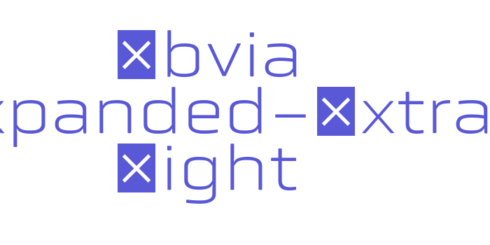 Obvia Expanded-Extra Light Font Download