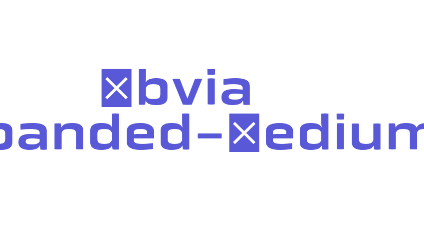 Obvia Expanded-Medium Font