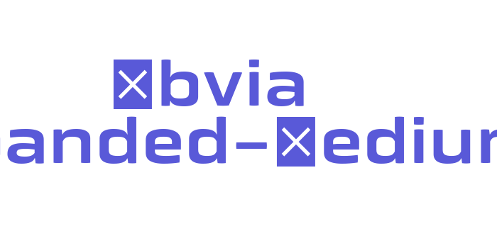 Obvia Expanded-Medium Font Download