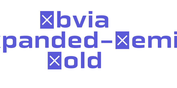 Obvia Expanded-Semi Bold Font Download