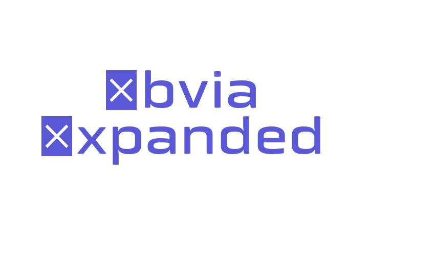 Obvia Expanded Font