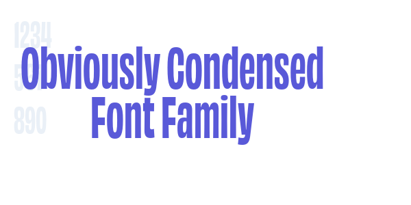 Obviously Condensed Font Family font free