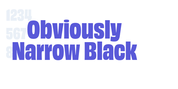 Obviously Narrow Black font free