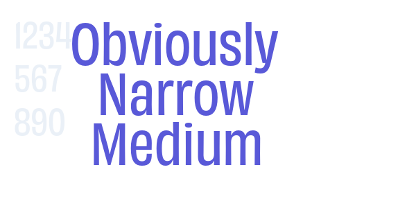 Obviously Narrow Medium font free