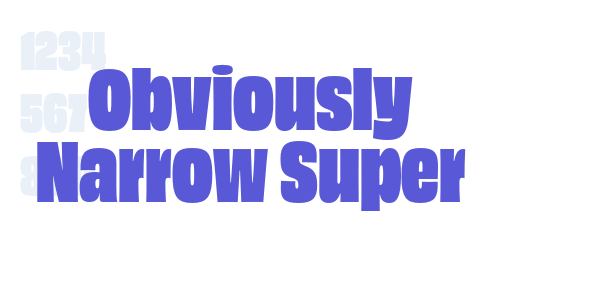 Obviously Narrow Super font free