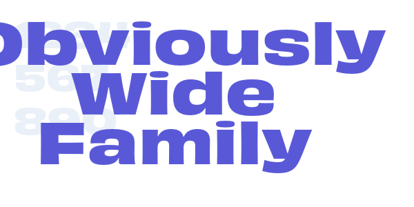 Obviously Wide Family font free