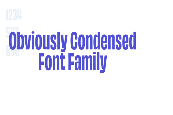 Obviously Condensed Font Family