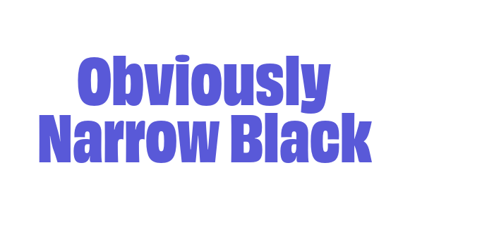 Obviously Narrow Black Font Download