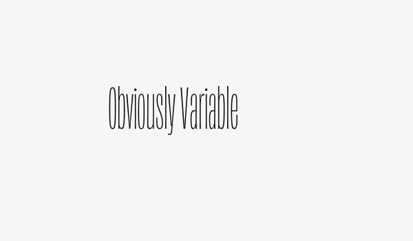 Obviously Variable Font