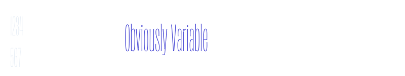 Obviously Variable-related font