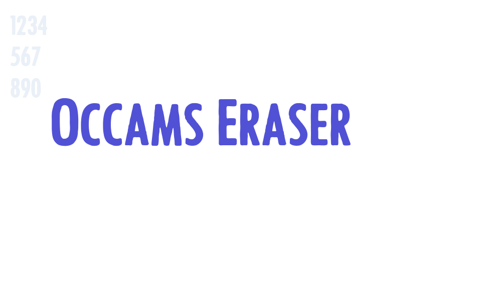 Occams Eraser-font-download